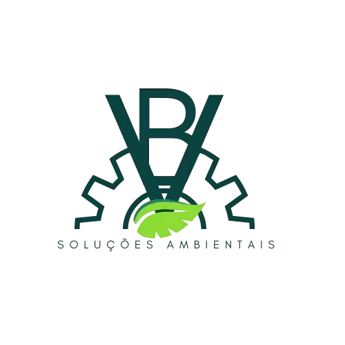 Logo na cor verde com uma folha e as letras V e B de Victor Barycza - Soluções Ambientais